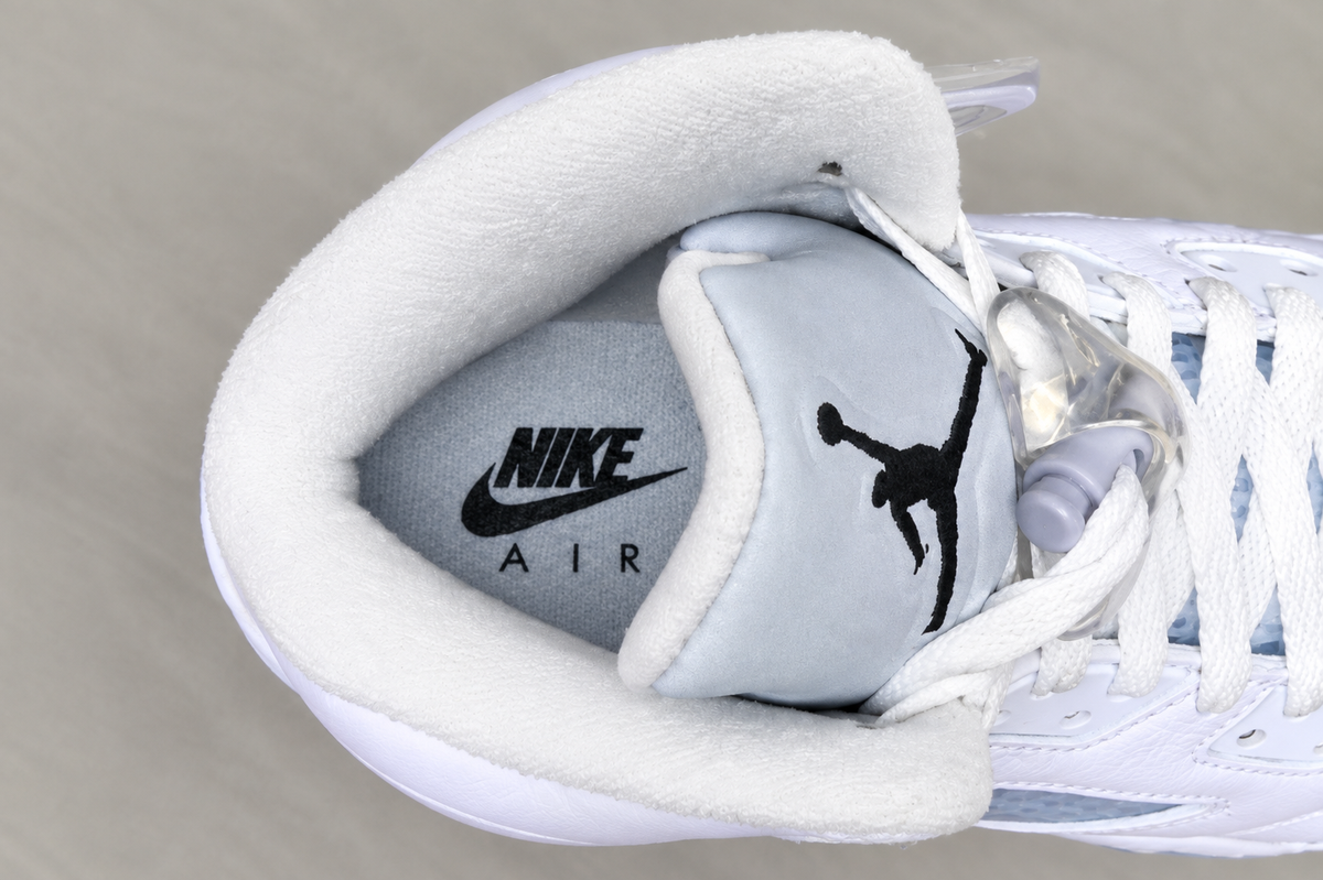 Air Jordan Mens 5 Retro “White Metallic”
