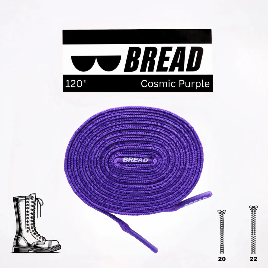 Cosmic Purple Elastic Bread Laces