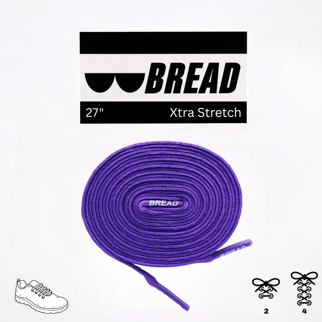 Cosmic Purple Elastic Bread Laces
