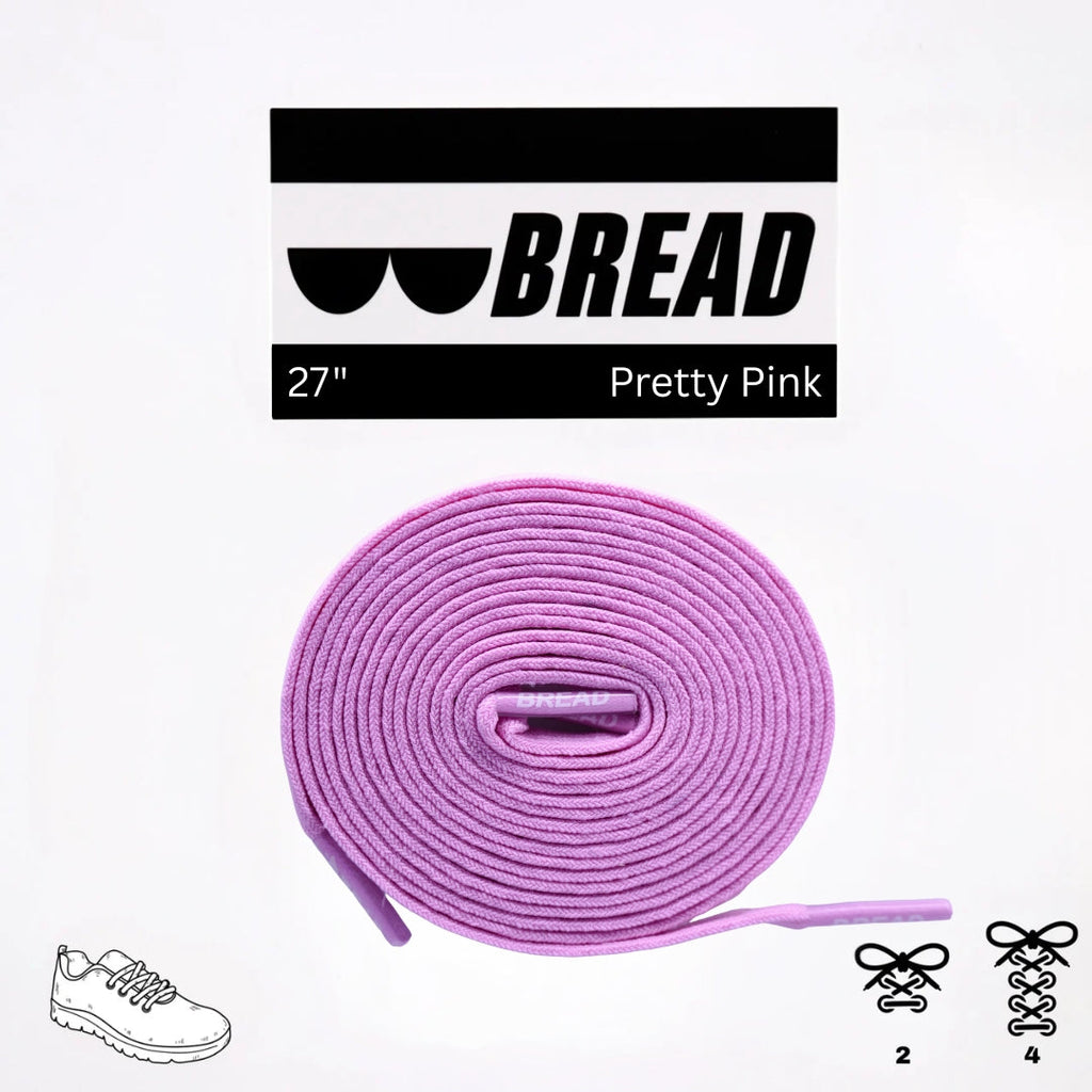 Pretty Pink Elastic Bread Laces