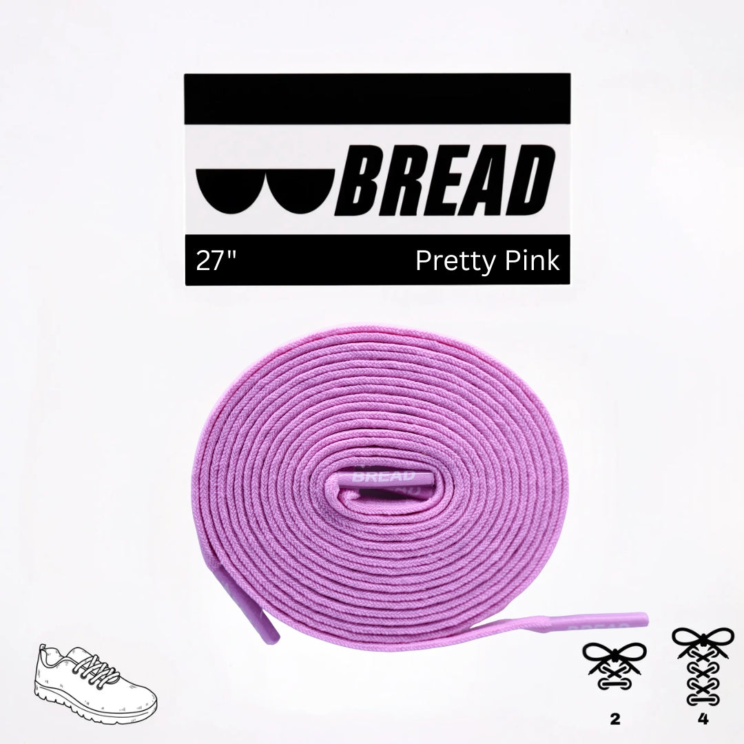 Pretty Pink Elastic Bread Laces
