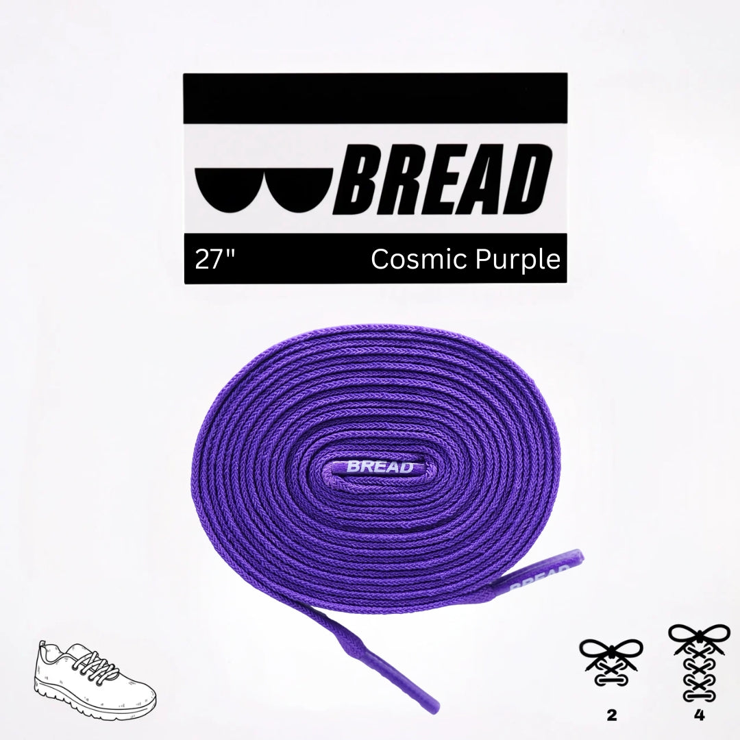 Cosmic Purple Elastic Bread Laces