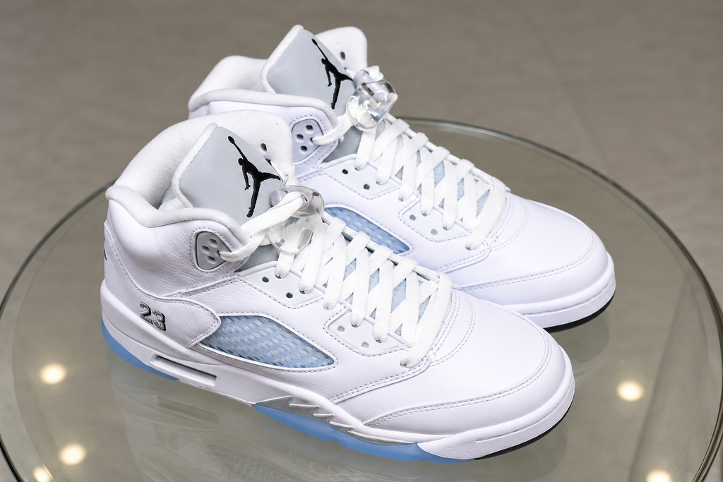 Air Jordan Mens 5 Retro “White Metallic”
