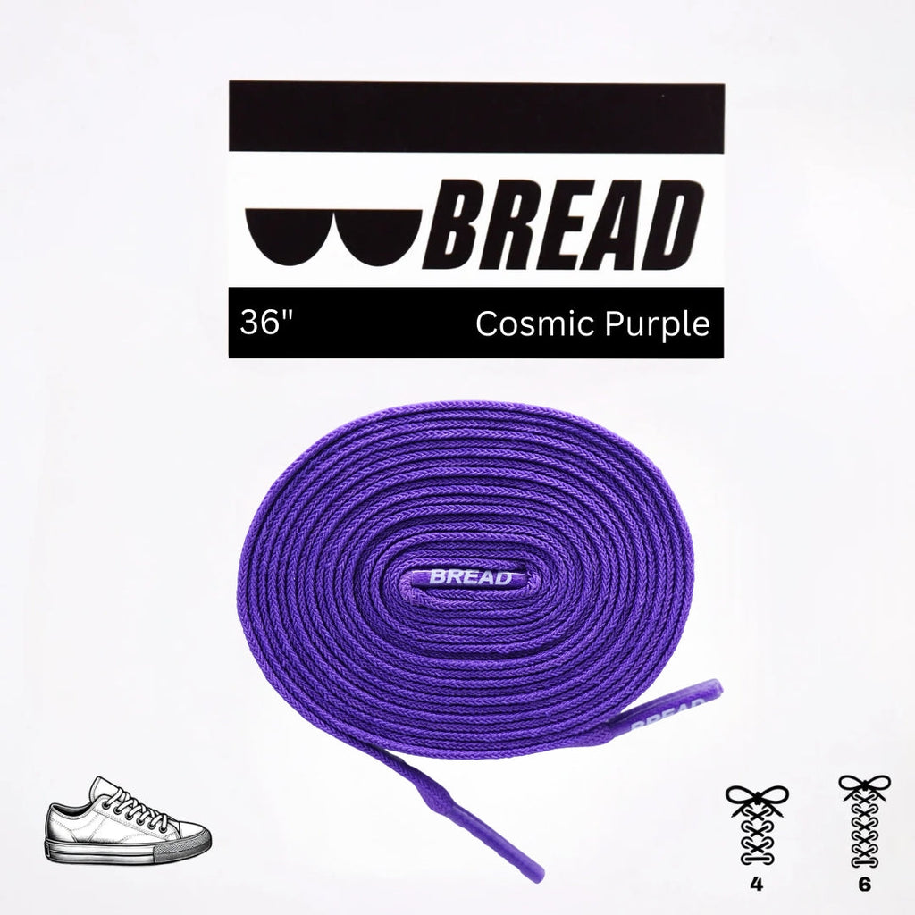 Cosmic Purple Elastic Bread Laces