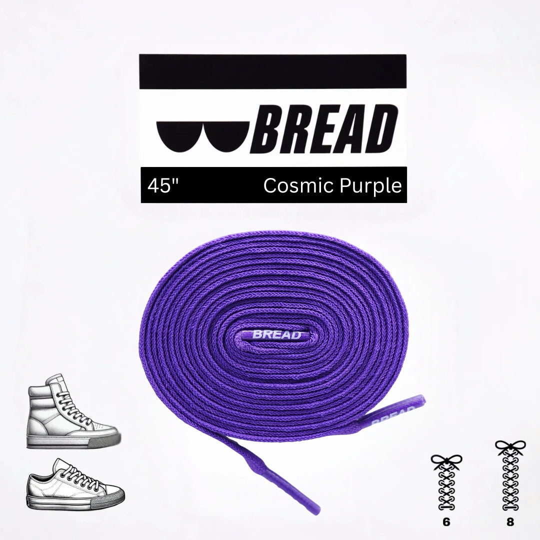 Cosmic Purple Elastic Bread Laces