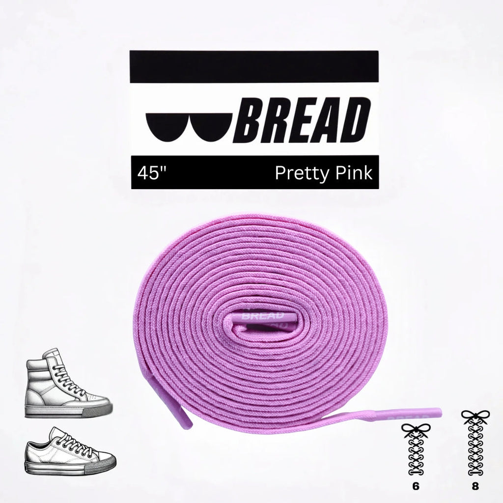 Pretty Pink Elastic Bread Laces