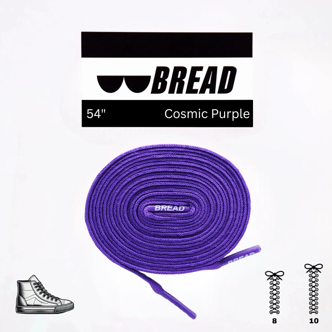 Cosmic Purple Elastic Bread Laces