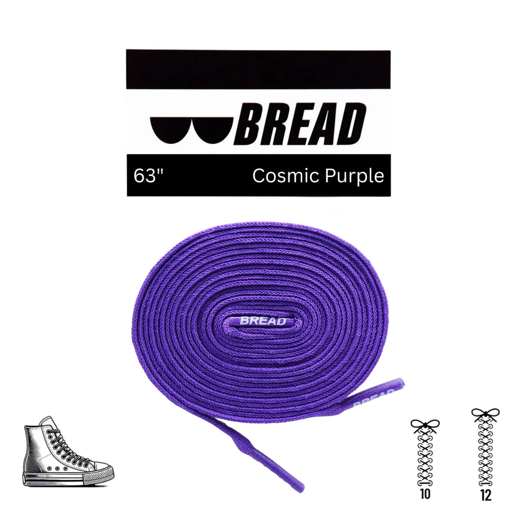 Cosmic Purple Elastic Bread Laces