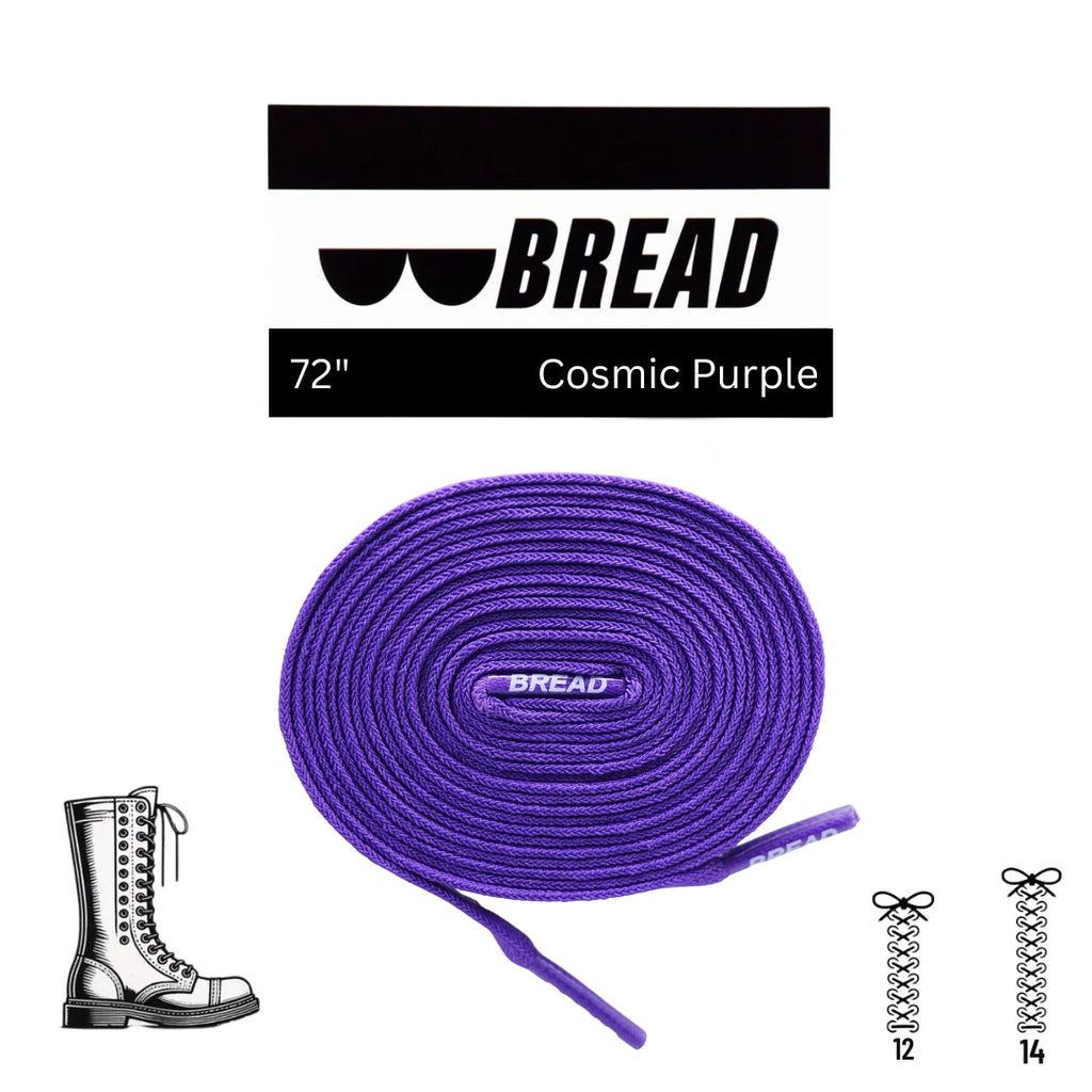 Cosmic Purple Elastic Bread Laces