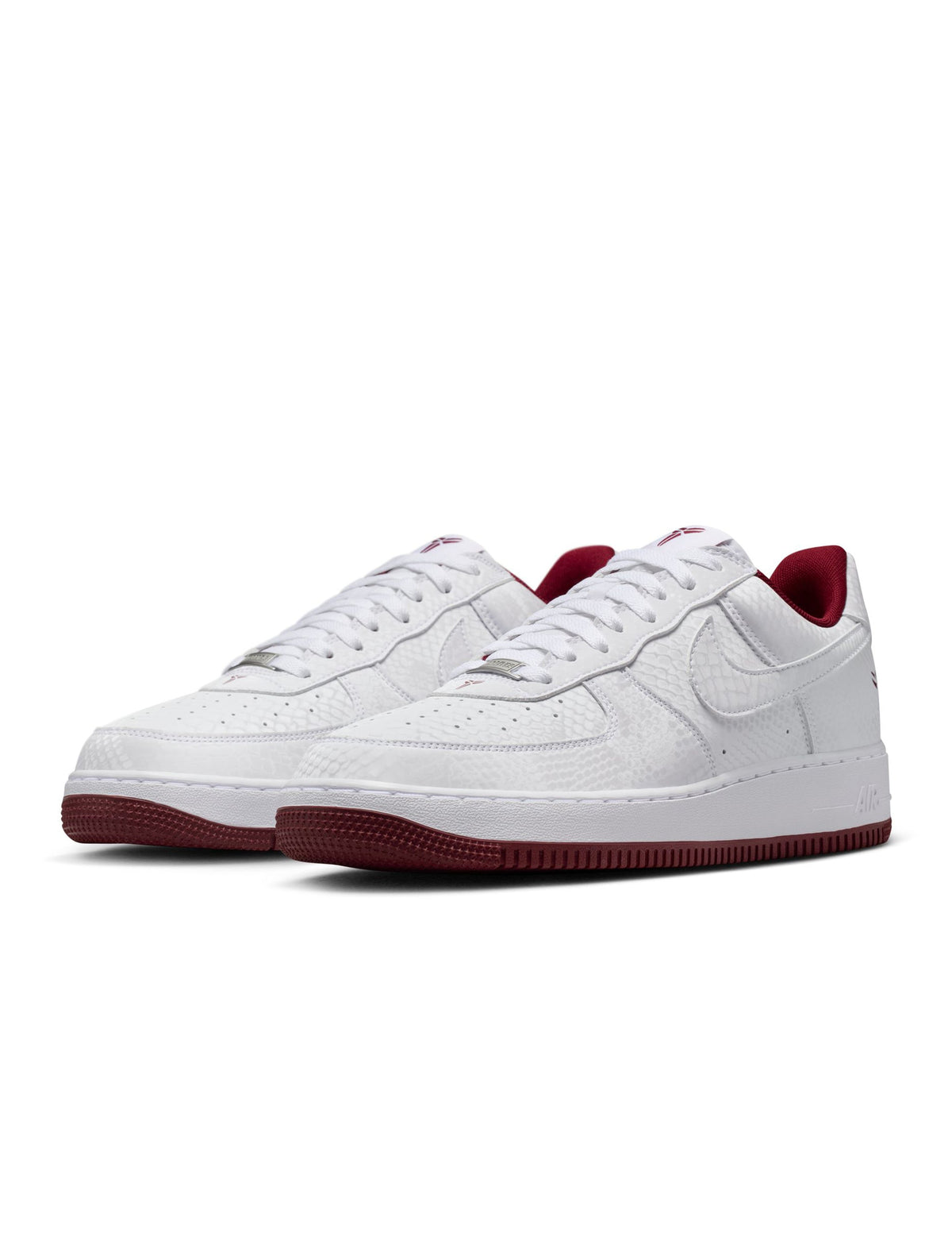 Nike Mens Kobe Air Force 1 Low - White/Team Red