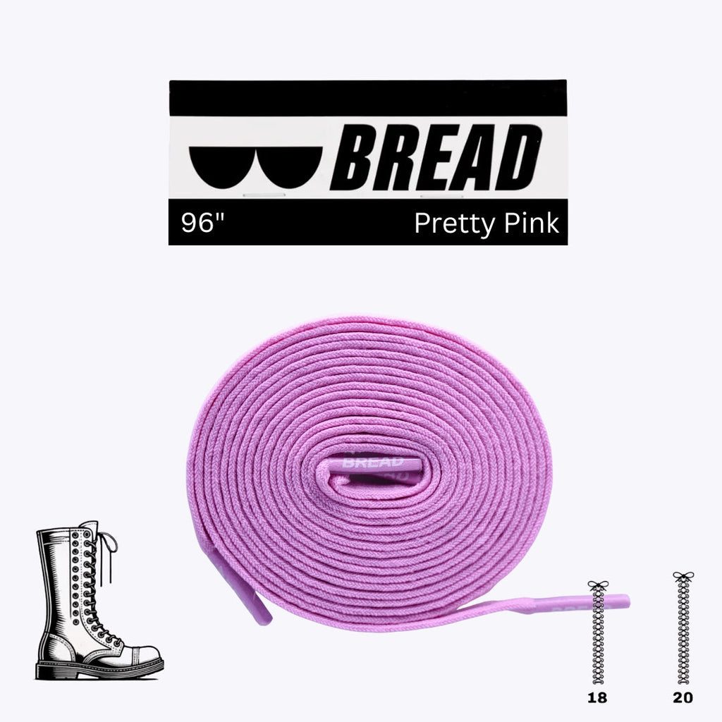 Pretty Pink Elastic Bread Laces