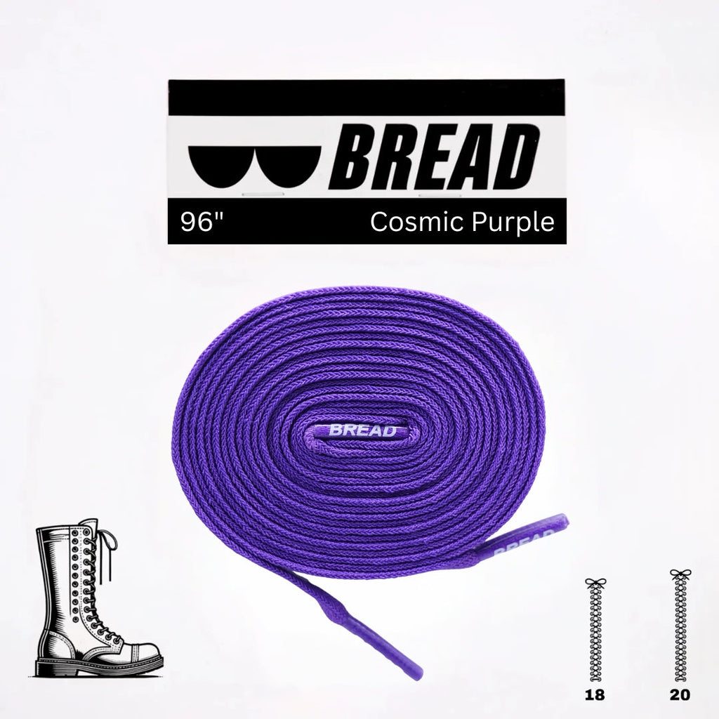 Cosmic Purple Elastic Bread Laces