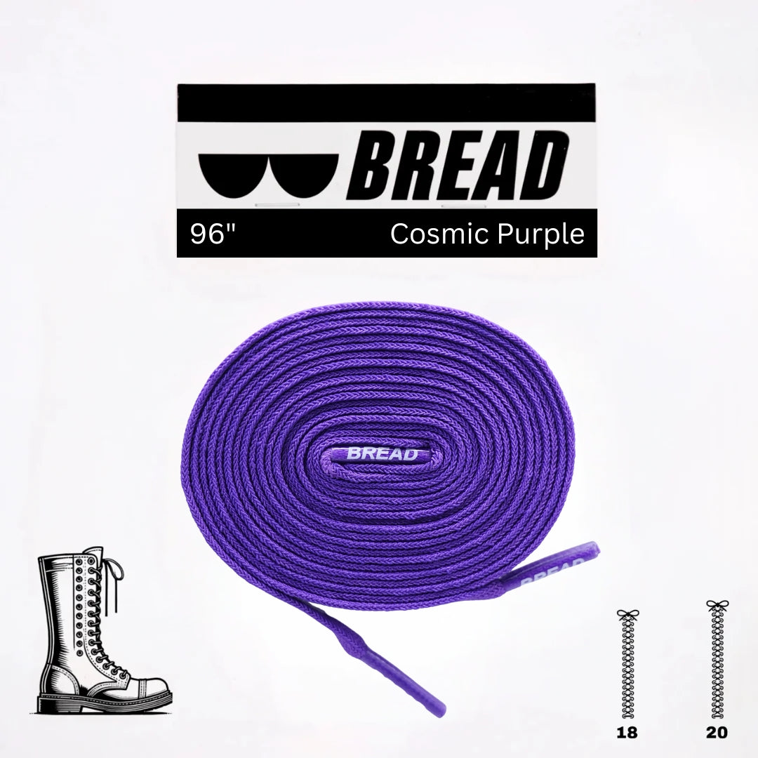 Cosmic Purple Elastic Bread Laces