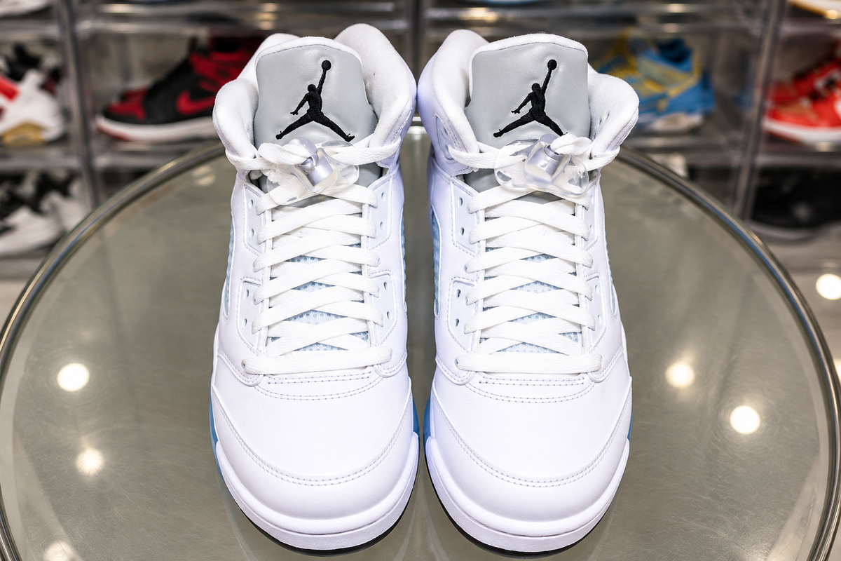 Air Jordan Mens 5 Retro “White Metallic”