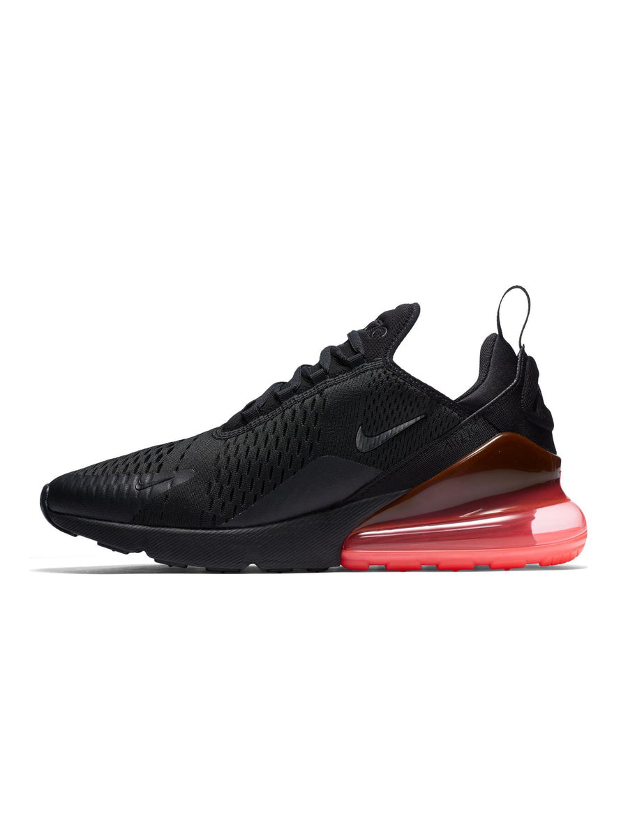 Nike Mens Air Max 270 Black/Black-Hot Punch