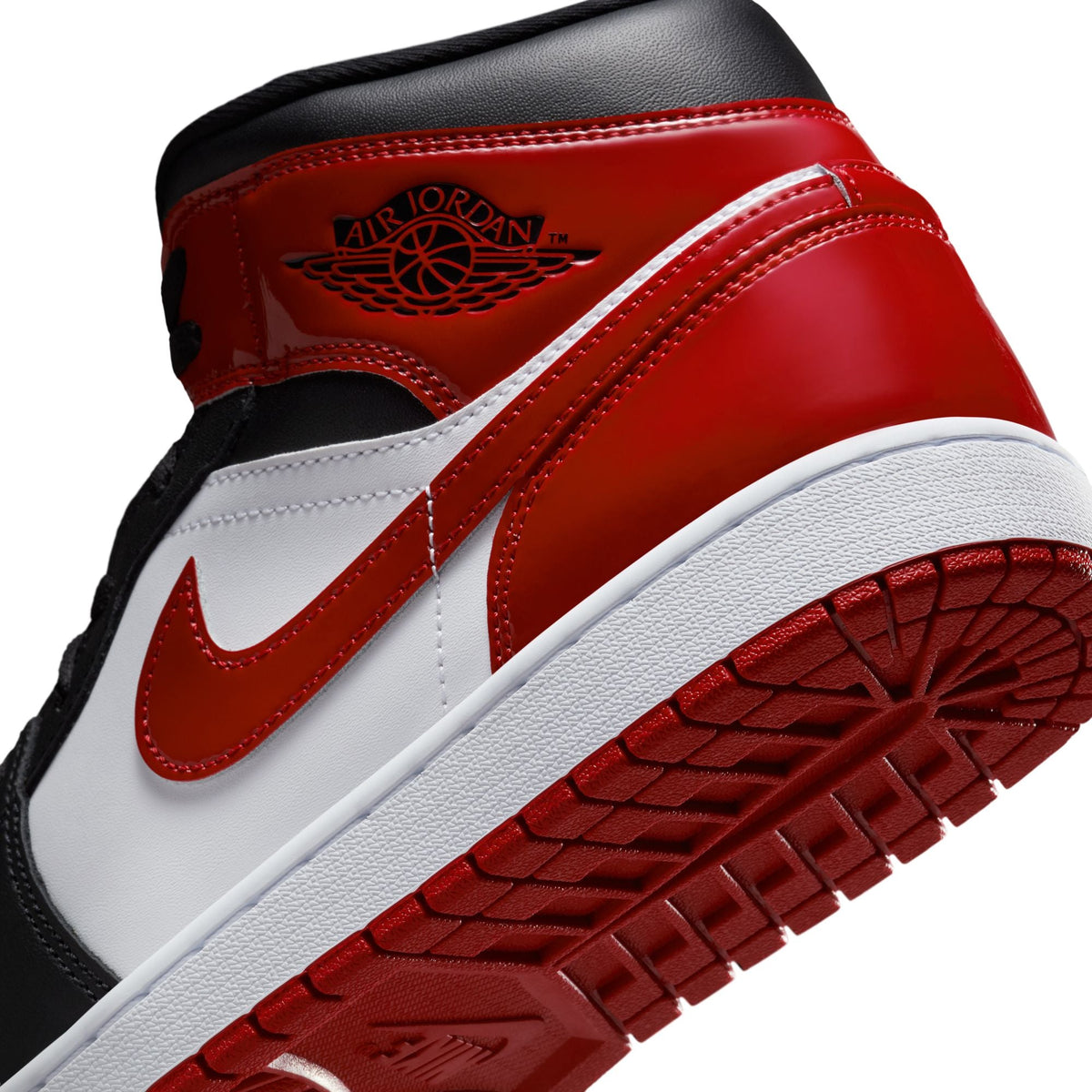 Air Jordan Mens 1 Mid SE - Black/Varsity Red
