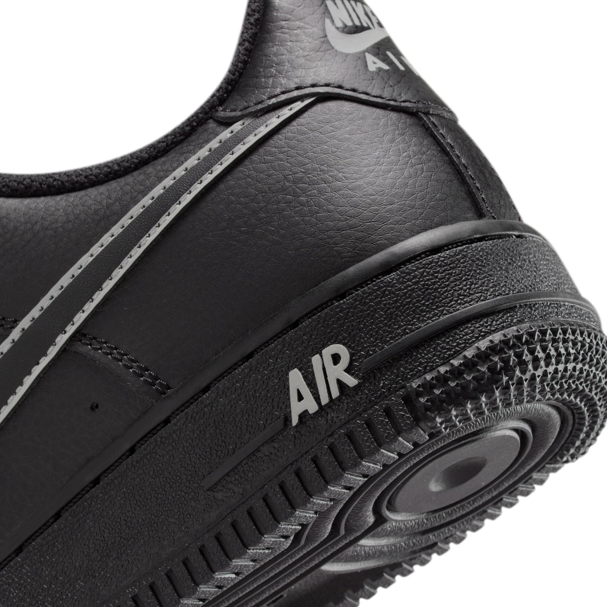Nike Big Kids Air Force 1 - Black/Light Smoke Grey