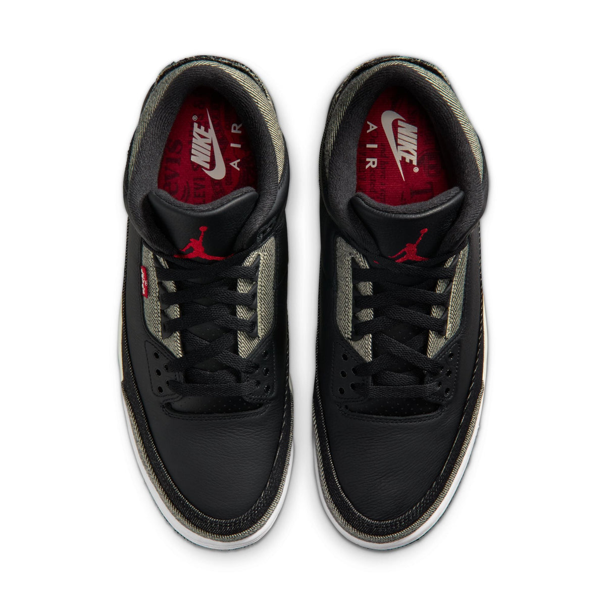 Air Jordan Mens 3 x Levi's® - Black and White