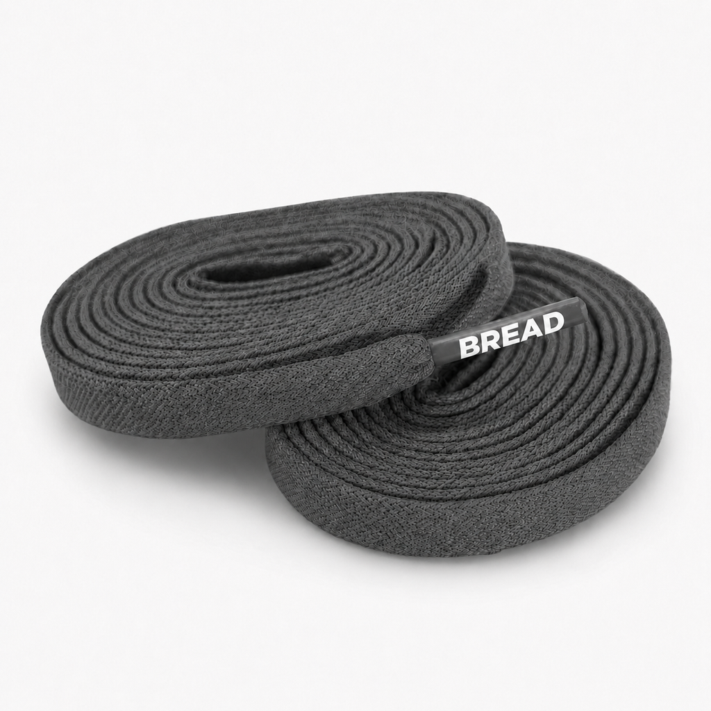Charcoal Grey Elastic Bread Laces