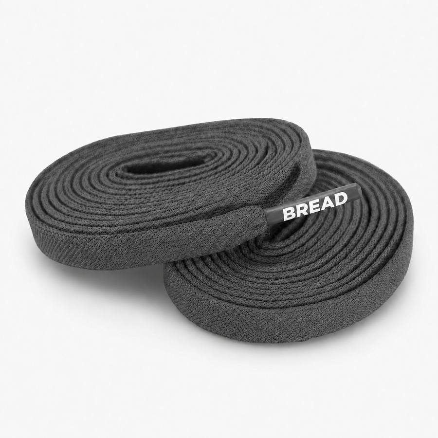 Charcoal Grey Elastic Bread Laces