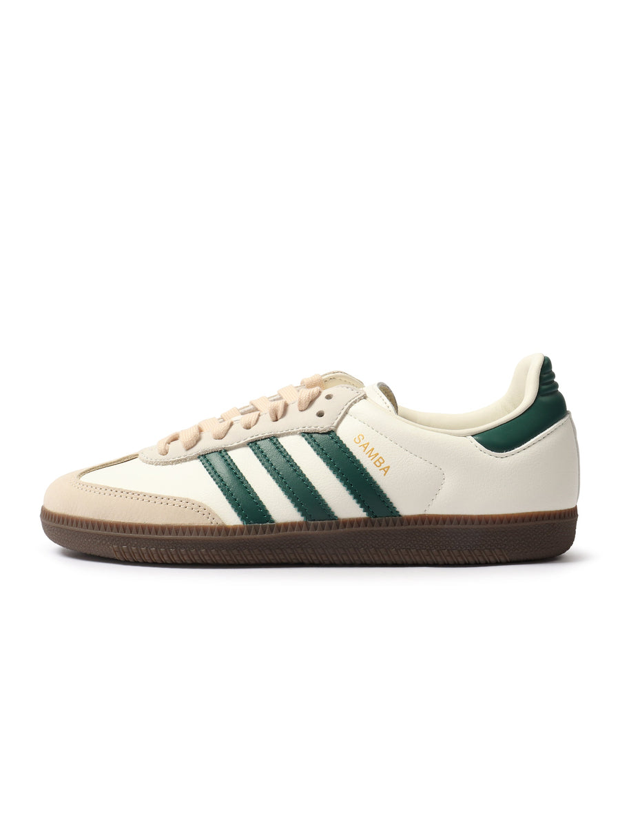 Adidas Womens Samba OG - White/Green Sand