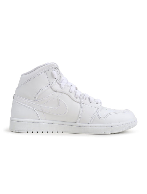 Air Jordan Mens 1 Mid - Triple White