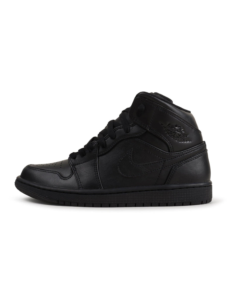 Air Jordan Mens 1 Mid - Triple Black