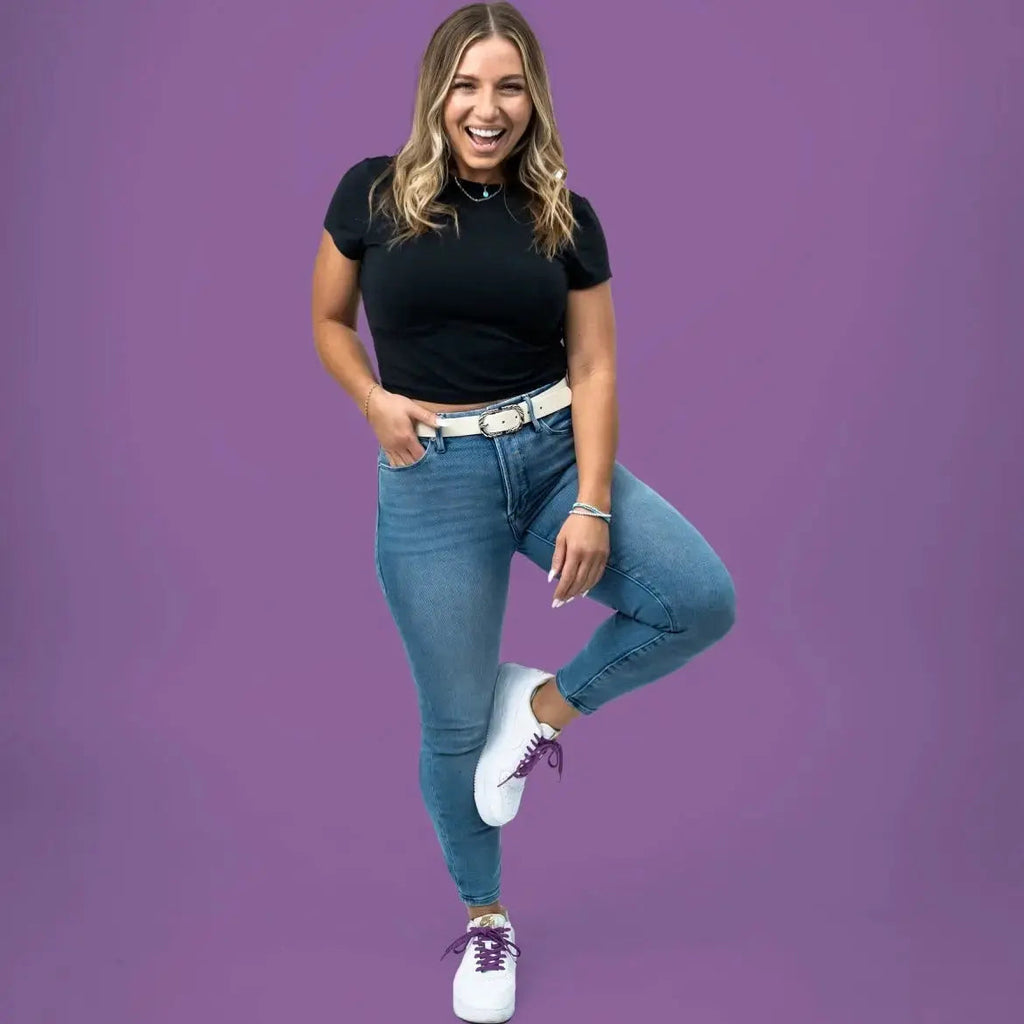 Cosmic Purple Elastic Bread Laces