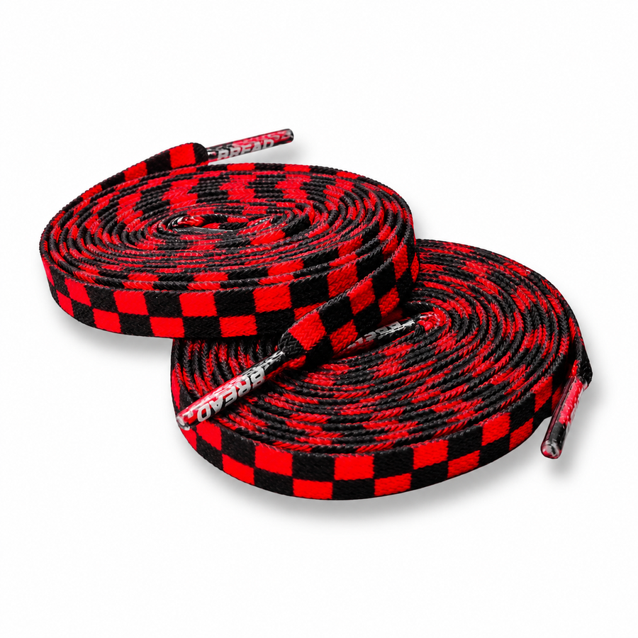 Red Checkered Elastic Bread Laces