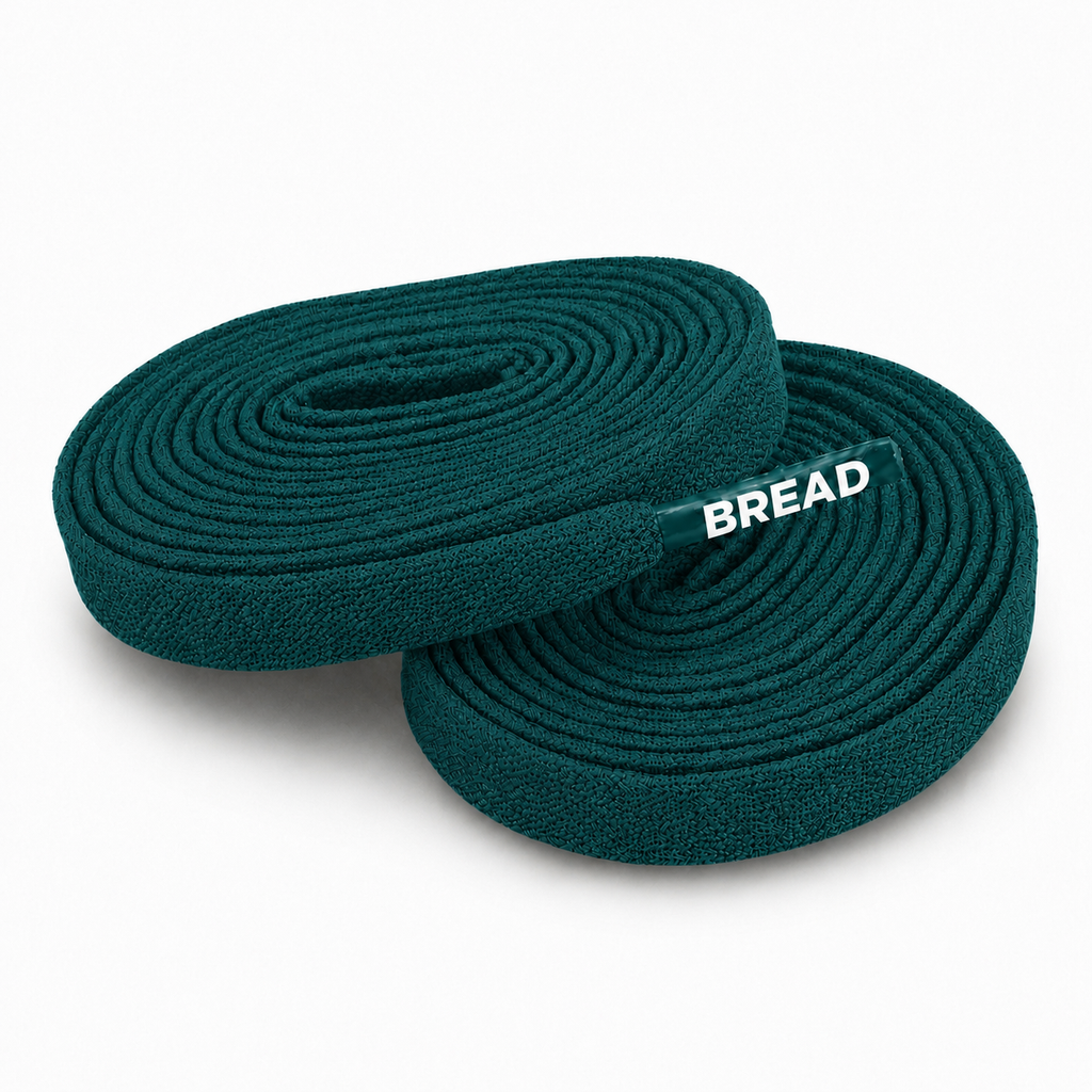 Sea Green Elastic Bread Laces