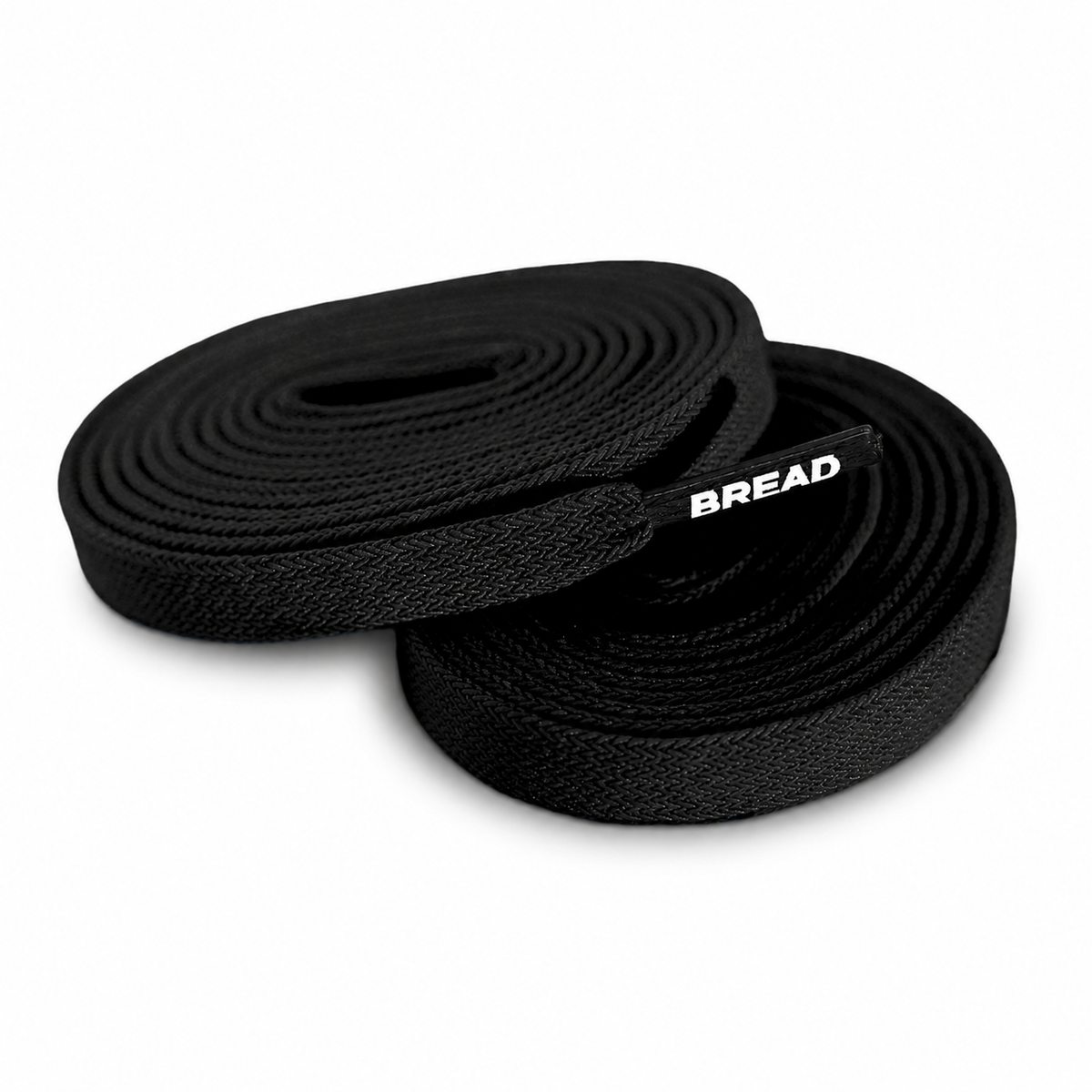 Shadow Black Elastic Bread Laces