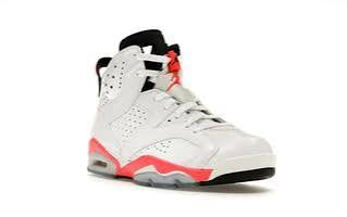 Air Jordan 6 White Infrared angled view